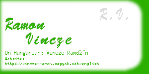 ramon vincze business card